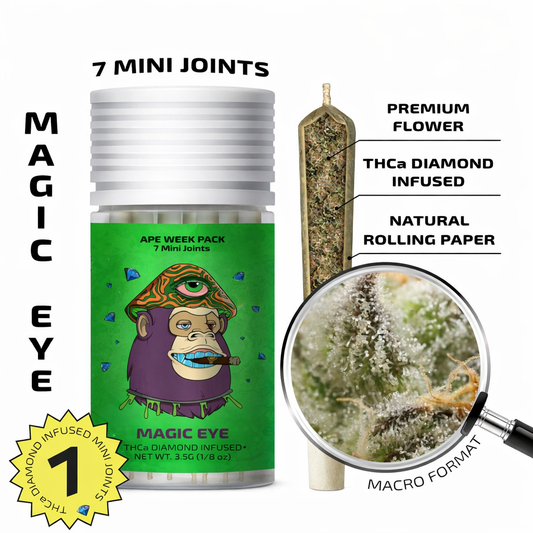 Magic Eye - 7 Diamond Infused Mini Joints (Indica)